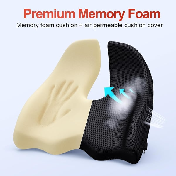 Ergonomic Design Memory Foam Seat Cushion