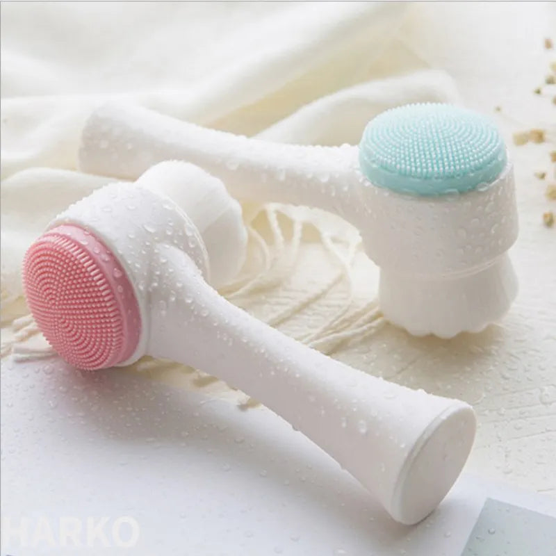 Double-Sided Silica Gel Facial Brush