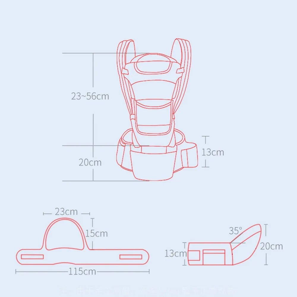 Ergonomic Baby Carrier with Hipseat