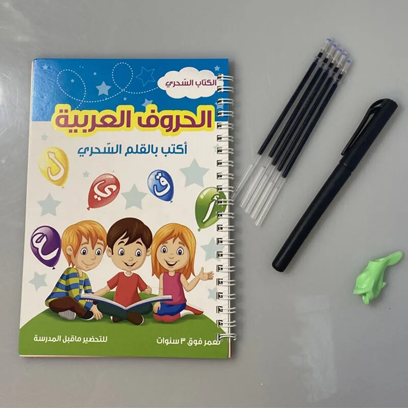 Free Shipping Magic Copy Book Free Wiping English French Copybooks Pen Children Writing Sticker For Calligraphy Montessori Gift