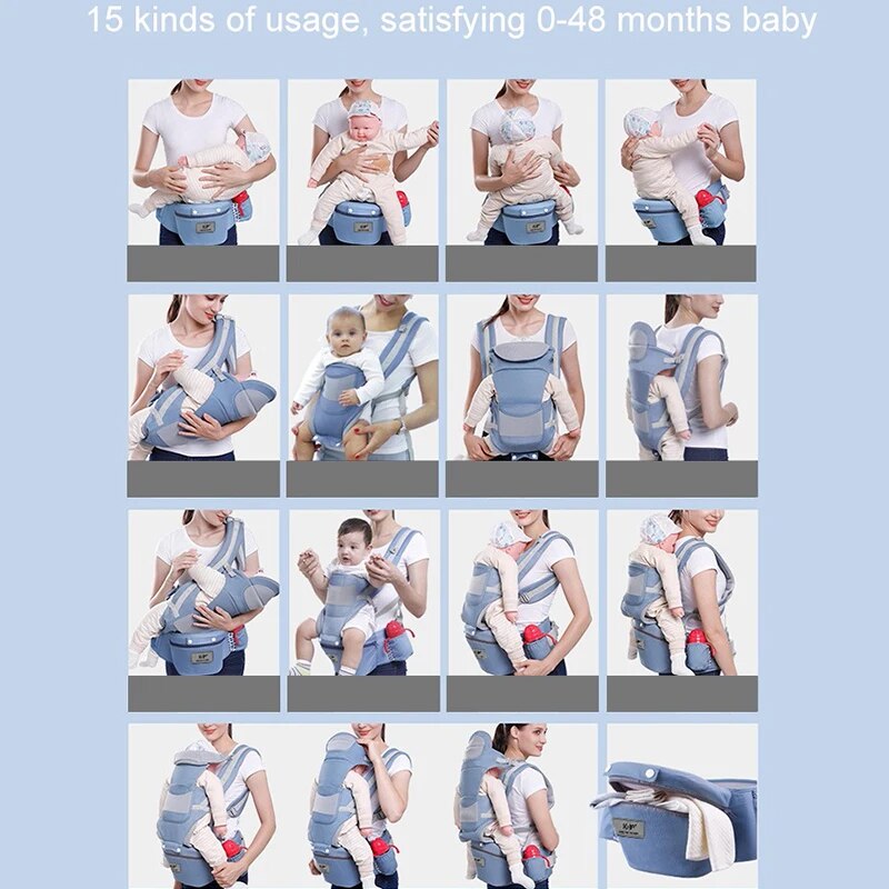 Ergonomic Baby Carrier with Hipseat