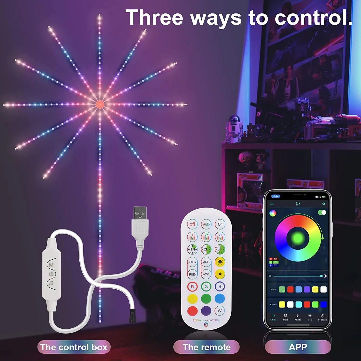 LED Fireworks Strip Lights