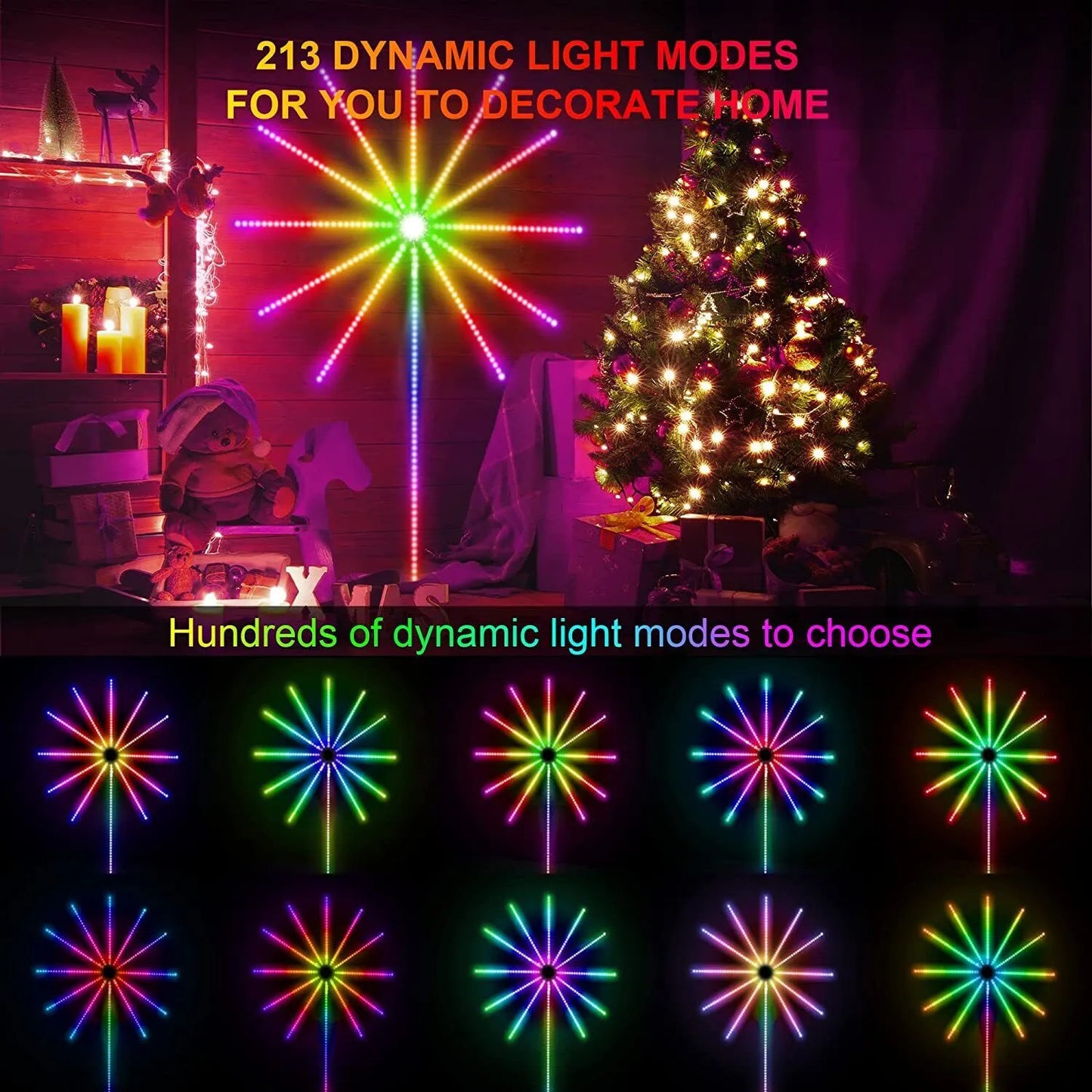 LED Fireworks Strip Lights