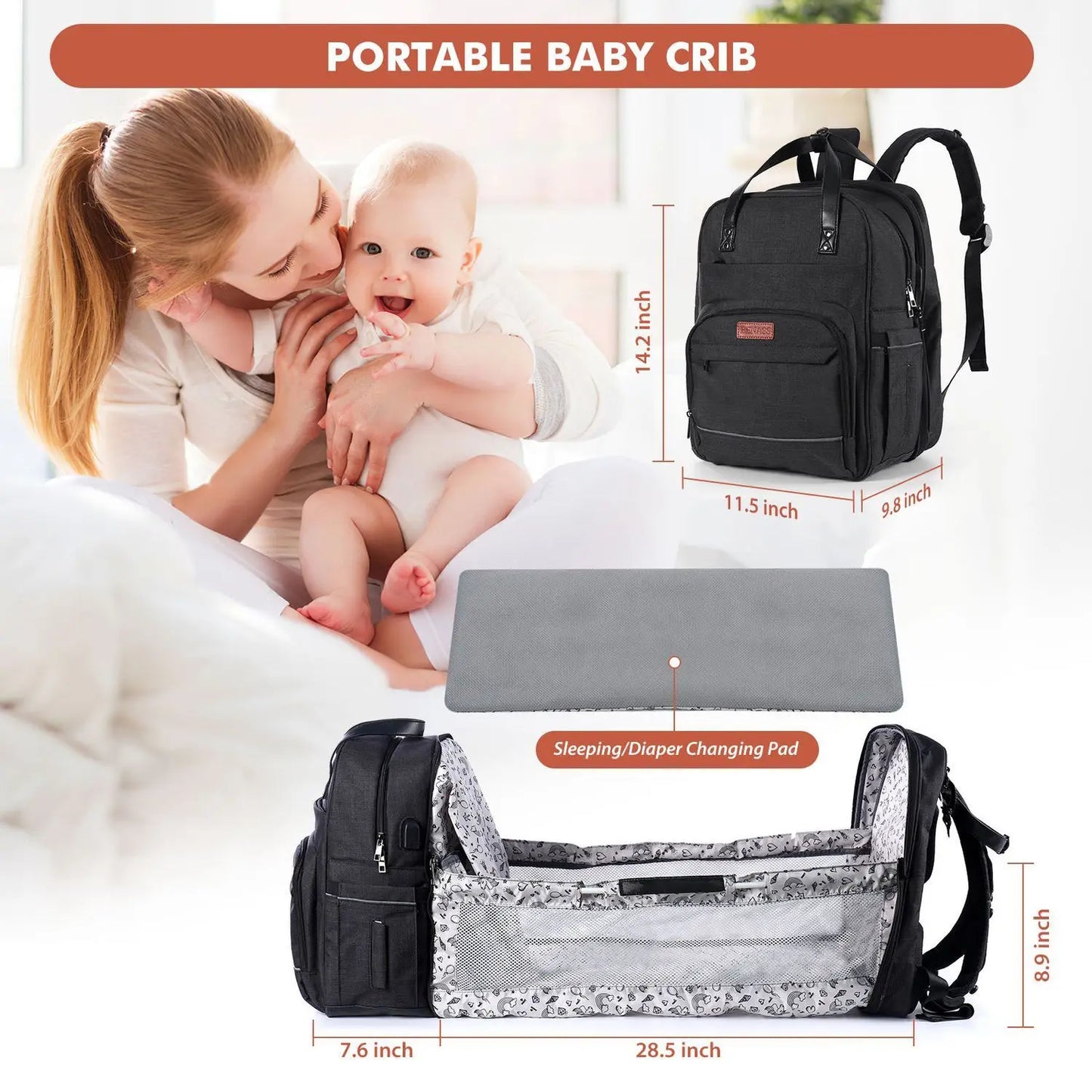 Multifunction Maternity Backpack Baby Carrier
