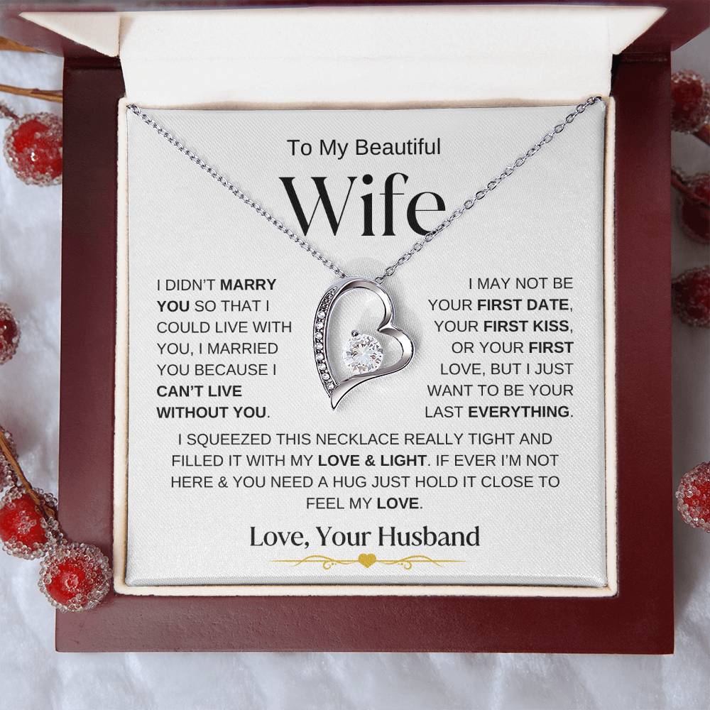To My Beautiful Wife | Forever Love Necklace - WBa