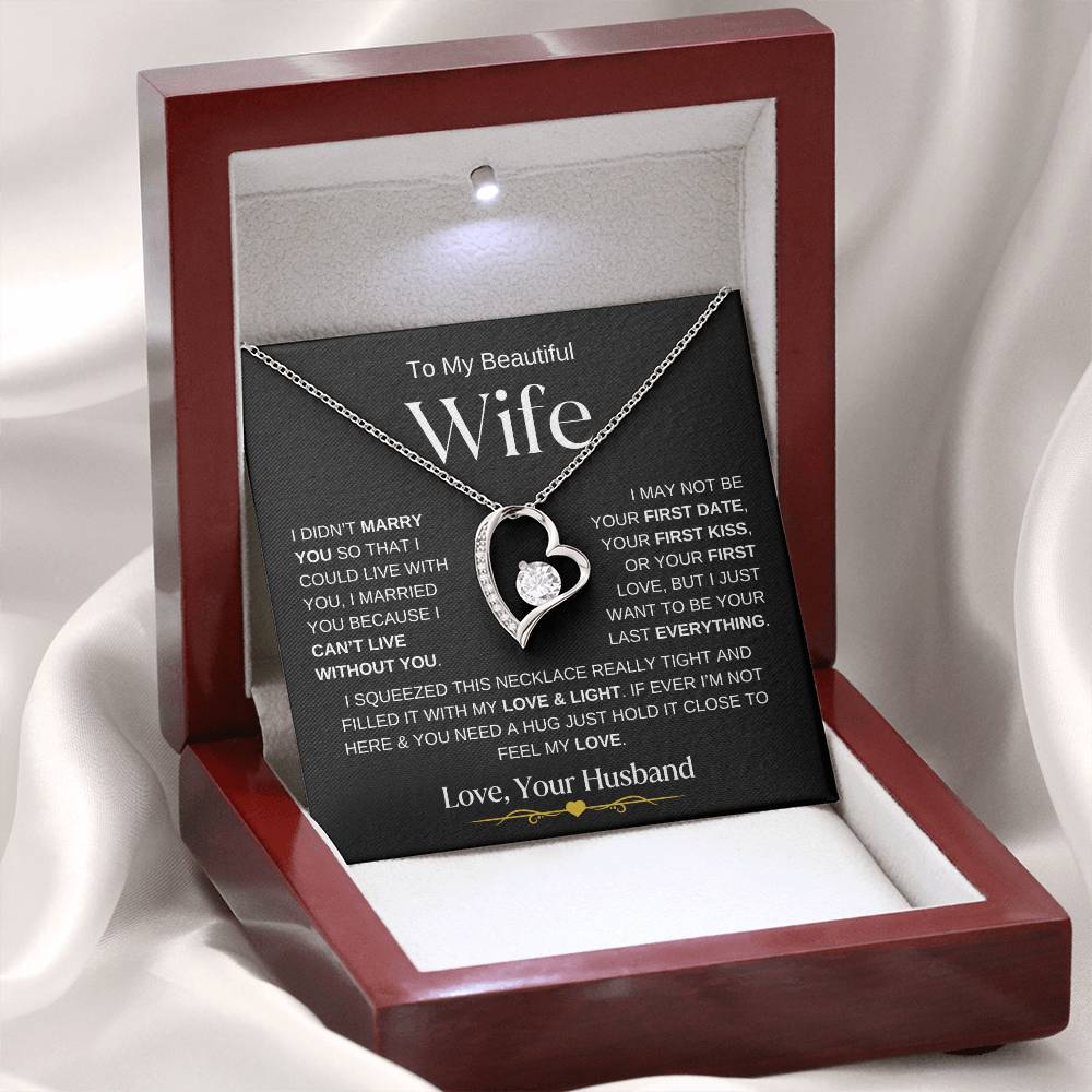 To My Beautiful Wife | Forever Love Necklace - BWa