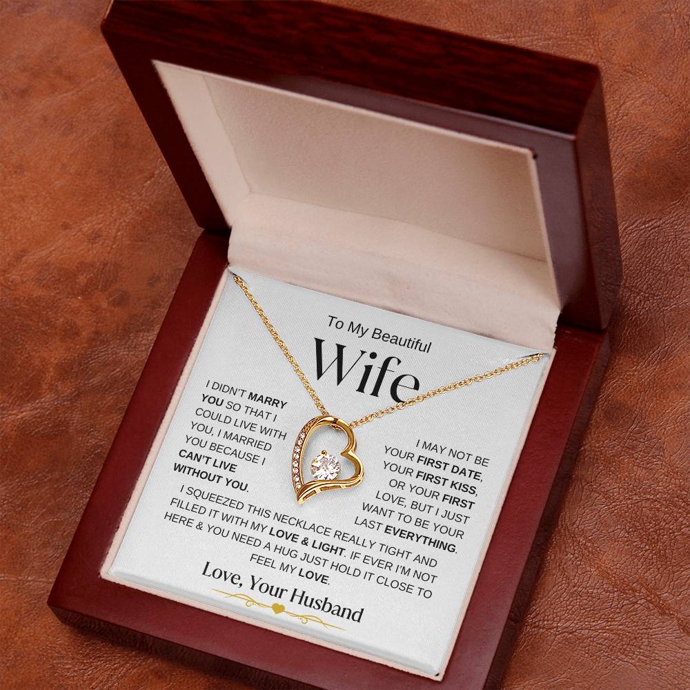 To My Beautiful Wife | Forever Love Necklace - WBa