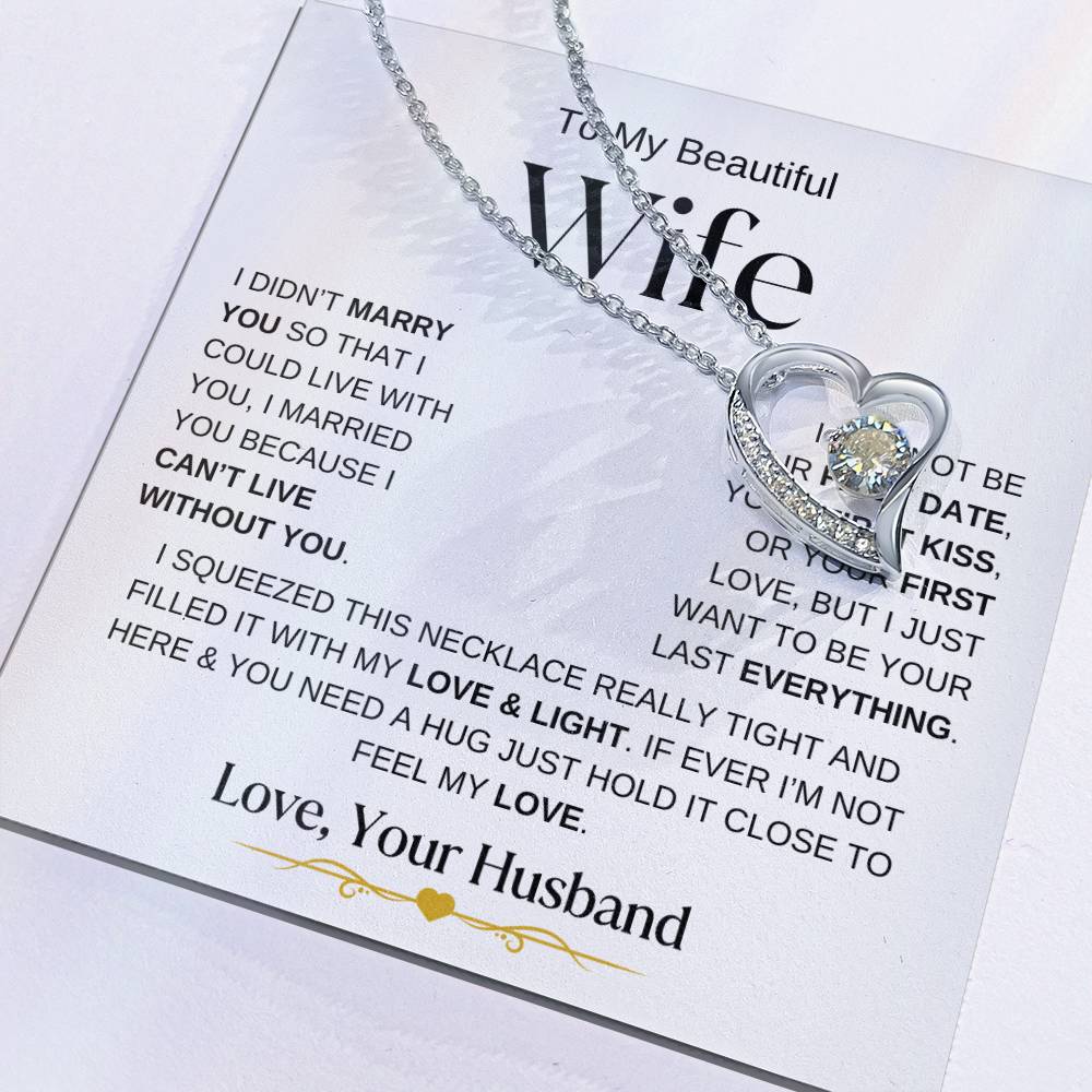 To My Beautiful Wife | Forever Love Necklace - WBa