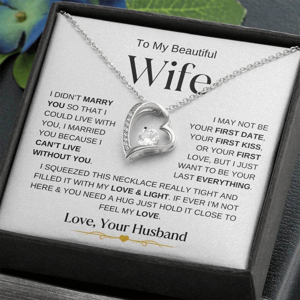 To My Beautiful Wife | Forever Love Necklace - WBa