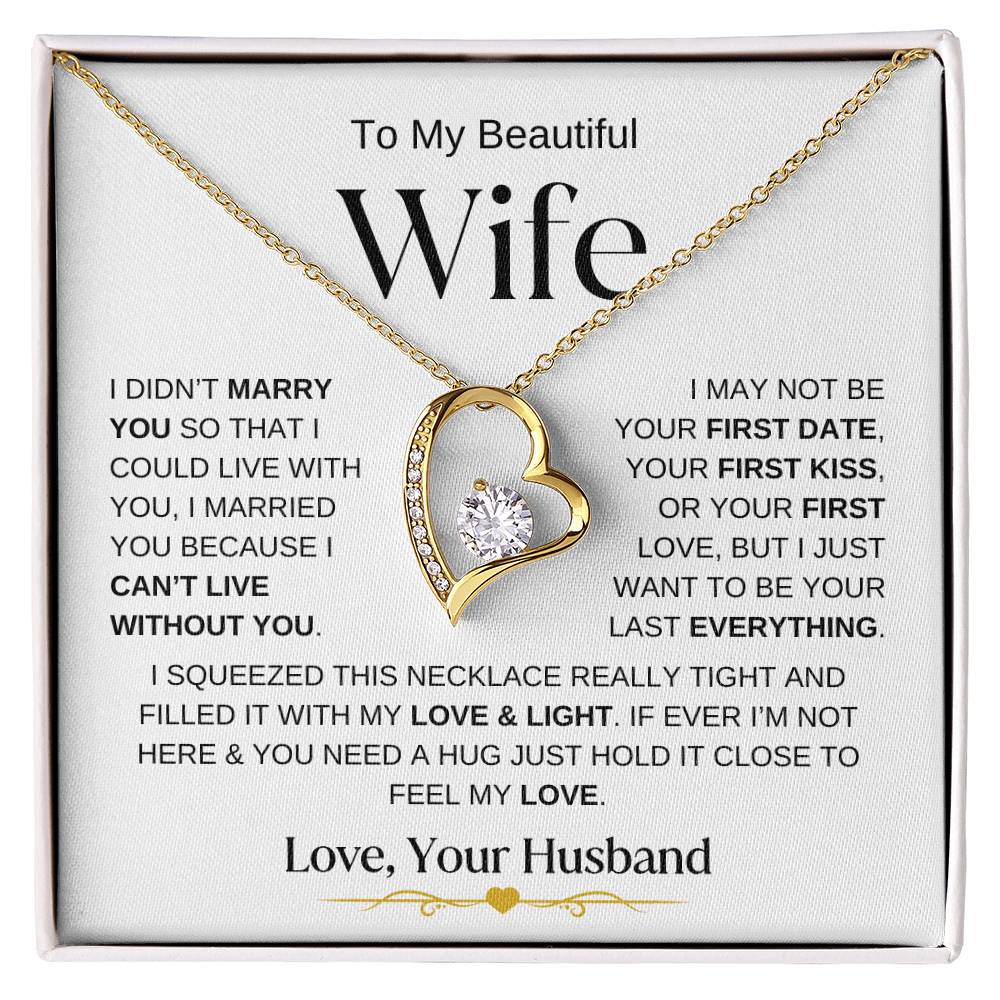 To My Beautiful Wife | Forever Love Necklace - WBa