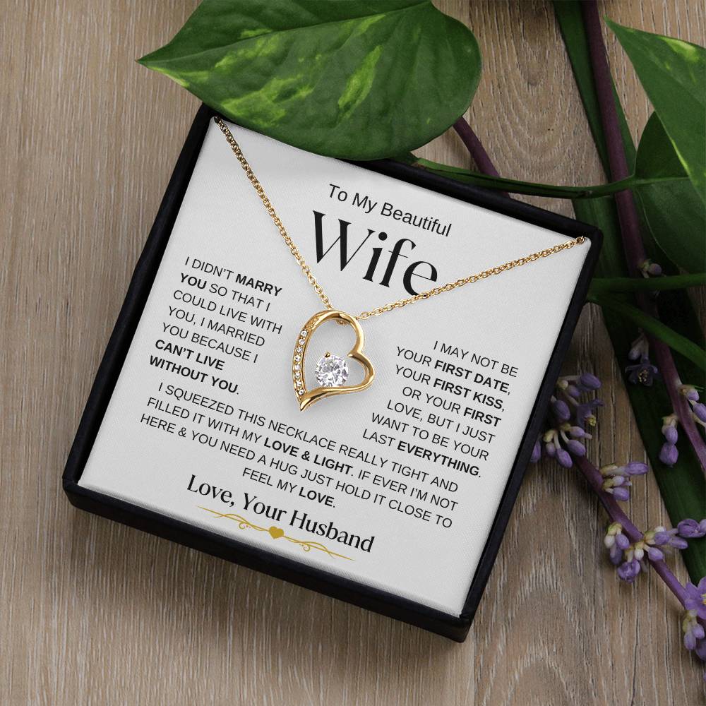To My Beautiful Wife | Forever Love Necklace - WBa