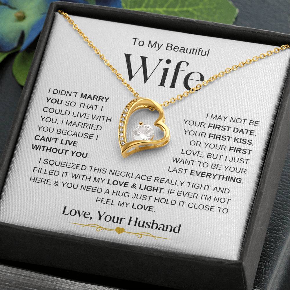 To My Beautiful Wife | Forever Love Necklace - WBa