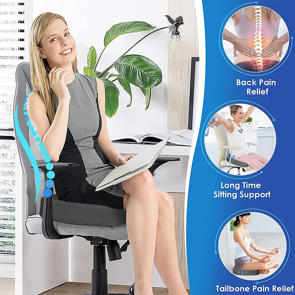 Ergonomic Design Memory Foam Seat Cushion