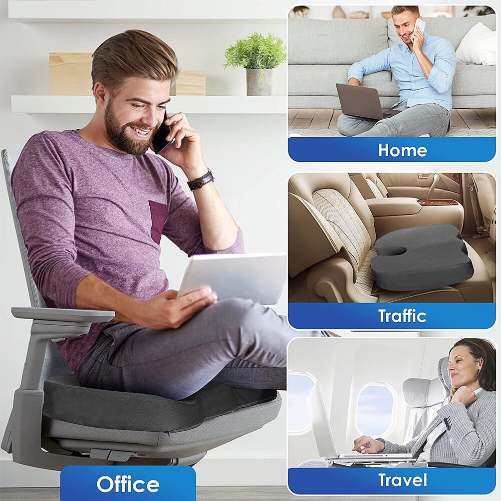 Ergonomic Design Memory Foam Seat Cushion