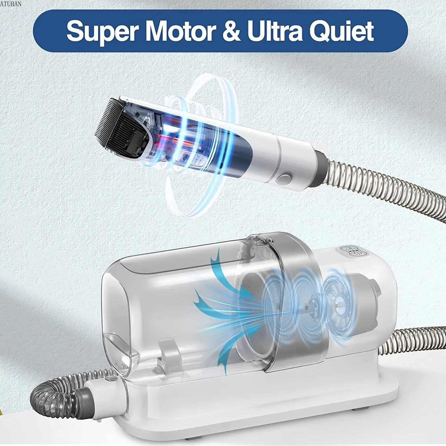 Pet Grooming Vacuum with 2.3L Capacity
