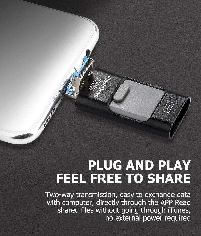 4 in 1 USB Flash Drive ™ Various Sizes