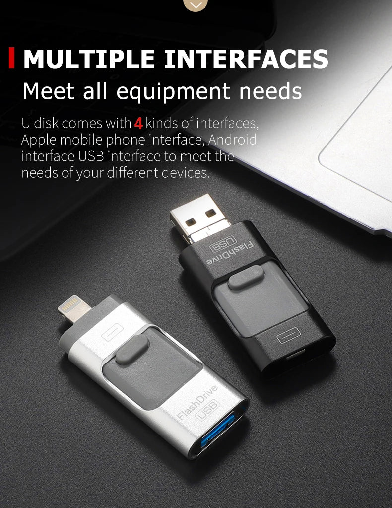 4 in 1 USB Flash Drive ™ Various Sizes
