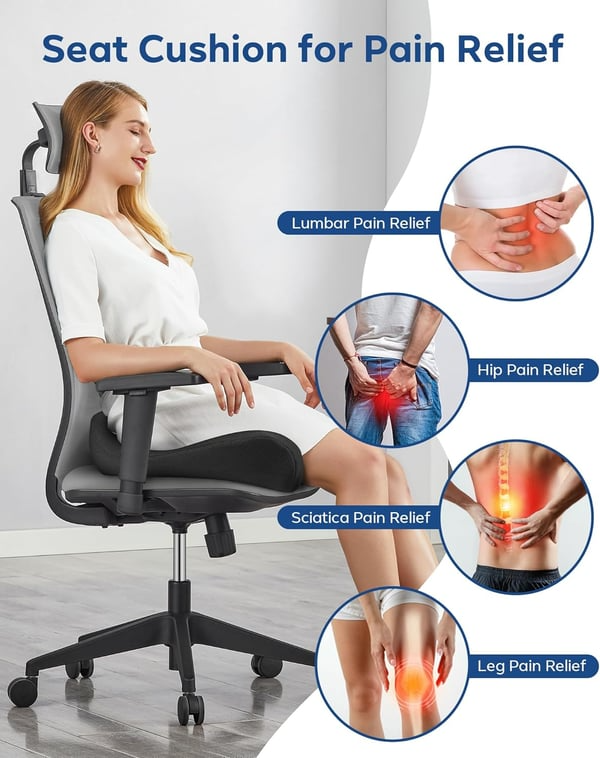 Ergonomic Design Memory Foam Seat Cushion