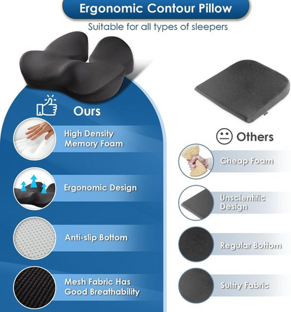 Ergonomic Design Memory Foam Seat Cushion
