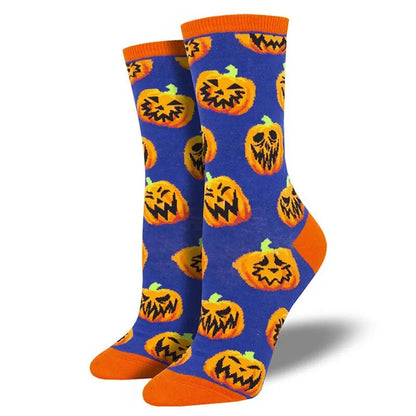 Halloween Pumpkin Jacquard Couple Socks