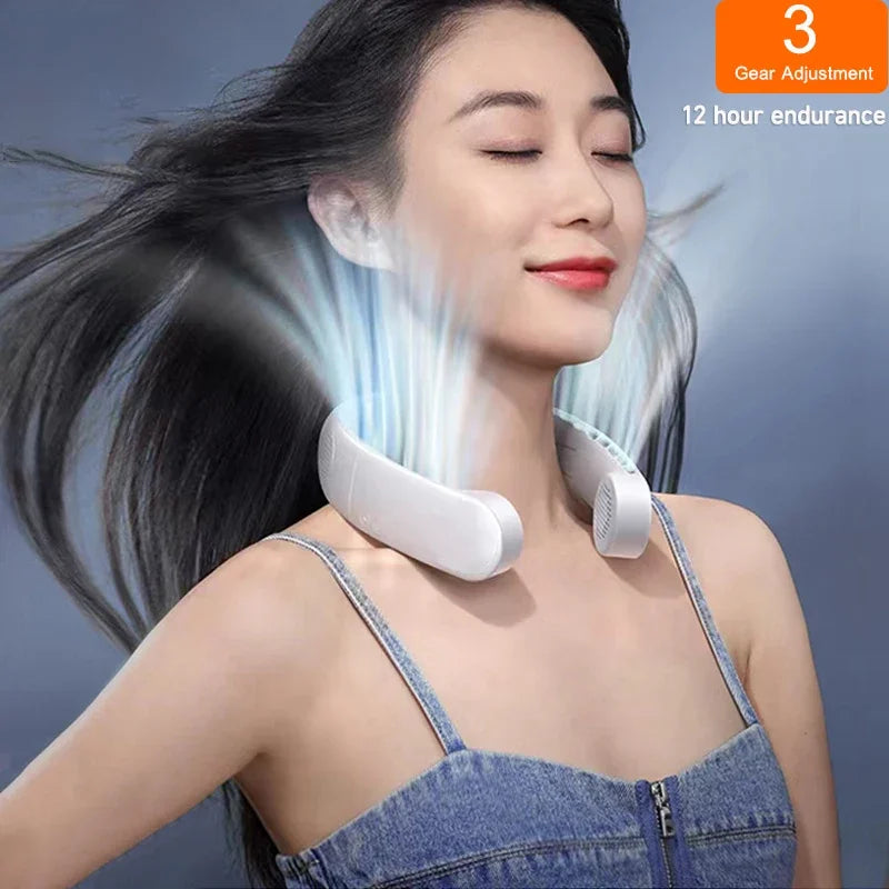 Portable Bladeless Neck Fan - 3 Speeds