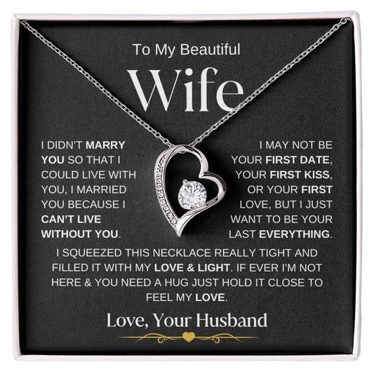 To My Beautiful Wife | Forever Love Necklace - BWa
