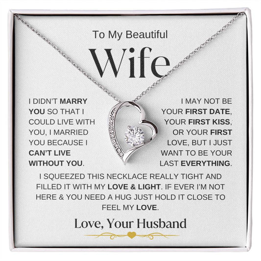 To My Beautiful Wife | Forever Love Necklace - WBa