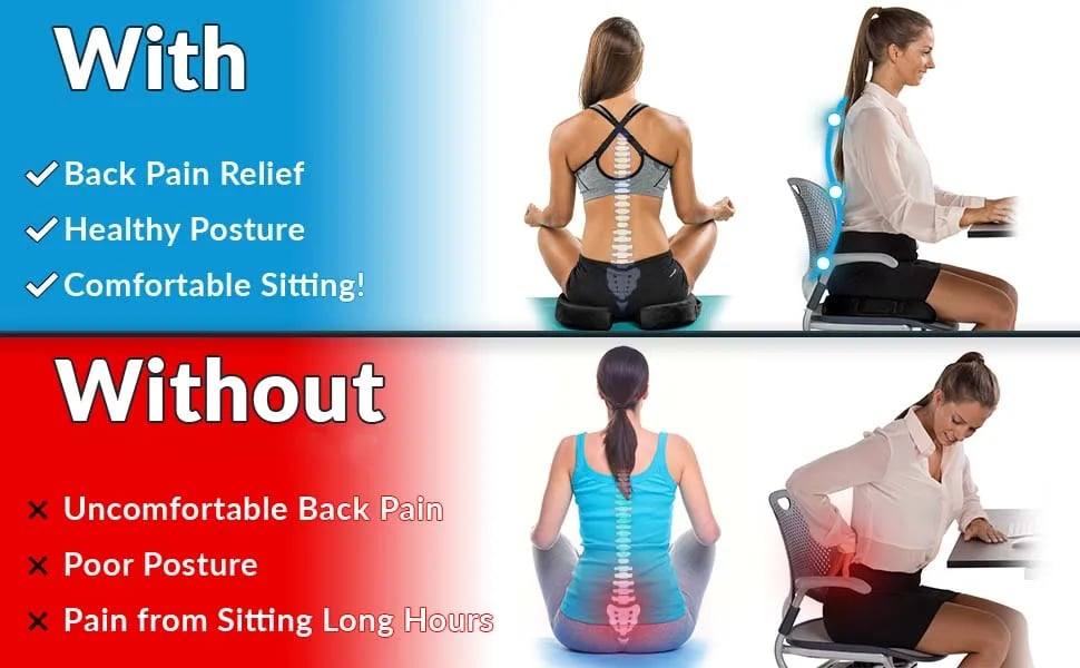 Ergonomic Design Memory Foam Seat Cushion
