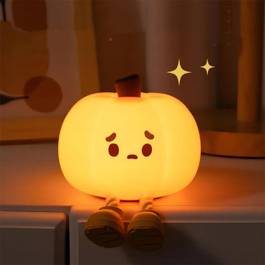 Snuggle up with the Mr. Pumpkin Glow Pumpkin Light