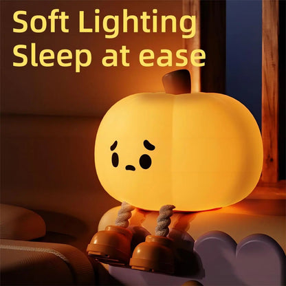 Snuggle up with the Mr. Pumpkin Glow Pumpkin Light